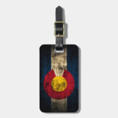 コロラド州のグランジな旗 ラゲッジタグ (正面縦)