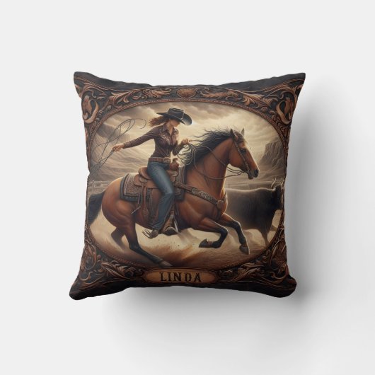 コロラド州のサンセットでロデオの競技者がローピング クッション (裏面)