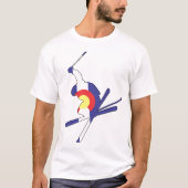 コロラド州のスキーヤー Tシャツ (正面)