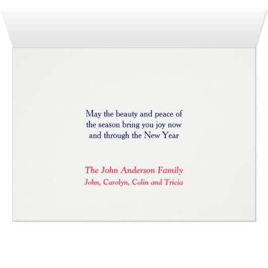 コロラド州のスノーウィービレッジクリスマスカード (内部横(下))