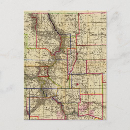 コロラド州のセイヤーの地図2 ポストカード (正面)