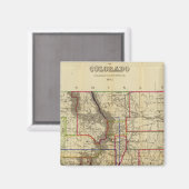 コロラド州のセイヤーの地図2 マグネット (正面/裏面)