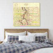 コロラド州のセイヤーの地図 キャンバスプリント (インサイチュ (寝室))