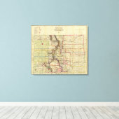 コロラド州のセイヤーの地図 キャンバスプリント (インサイチュ (ウッドフロア))