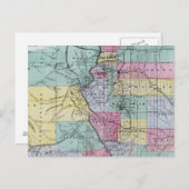 コロラド州のセイヤーの地図 ポストカード (正面/裏面)