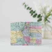 コロラド州のセイヤーの地図 ポストカード (スタンド正面)