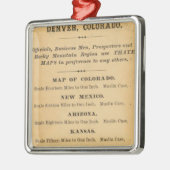コロラド州のタイヤー地図 メタルオーナメント (左)