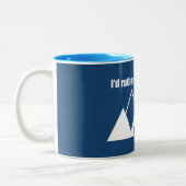 コロラド州のデュランゴに行きたい ツートーンマグカップ (左)