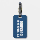 コロラド州のデュランゴに行きたい ラゲッジタグ (裏面縦)