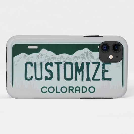 コロラド州のナンバープレートのカスタマイズ可能なiphone 5の場合 Case-Mate iPhoneケース (裏面(横))