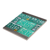 コロラド州のナンバープレートの地図のセラミックタイル タイル (側面)