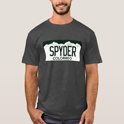 コロラド州のナンバープレート: AM Spyderはできます Tシャツ (正面)