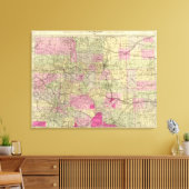 コロラド州のネルズ地形図 キャンバスプリント (インサイチュ (リビング))