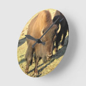 コロラド州のバイソン ラウンド壁時計 (傾斜)