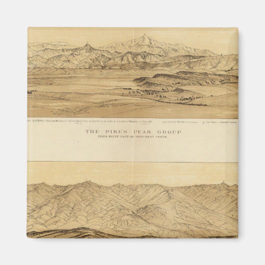 コロラド州のパノラマビュー マグネット (正面)