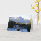 コロラド州のピークのshawdowsの魚釣りを飛ばして下さい カード (黄色い花)