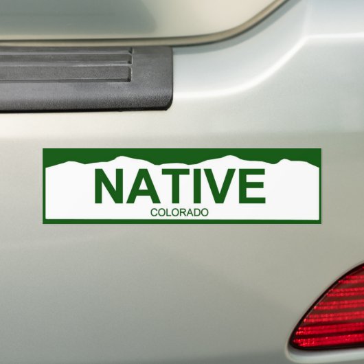 コロラド州のプレートの新先住民 バンパーステッカー (車上)