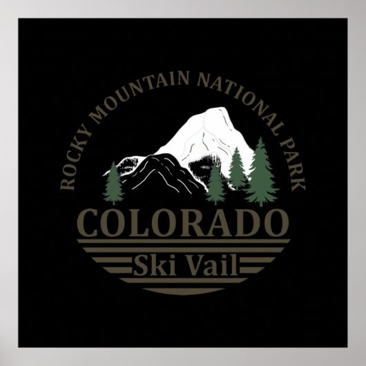 コロラド州のベイルでスキー ポスター (正面)