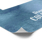 コロラド州のマップブルーウォーターカラーパーソナライズされたアート ポスター (角)