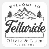 コロラド州のミニマル結婚リストへようこそ スクエアシール (正面)