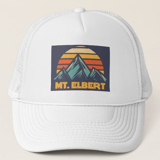 コロラド州のレトロターコイズブルーMt. Elbert キャップ (正面)