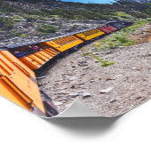 コロラド州のヴィンテージ列車の旅行 ポスター (角)