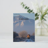 コロラド州の冬の大きい石 ポストカード (スタンド正面)