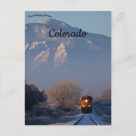 コロラド州の冬の大きい石 ポストカード (正面)