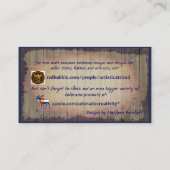 コロラド州の創造性の名刺 名刺 (裏面)