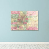 コロラド州の地図 キャンバスプリント (インサイチュ (ウッドフロア))