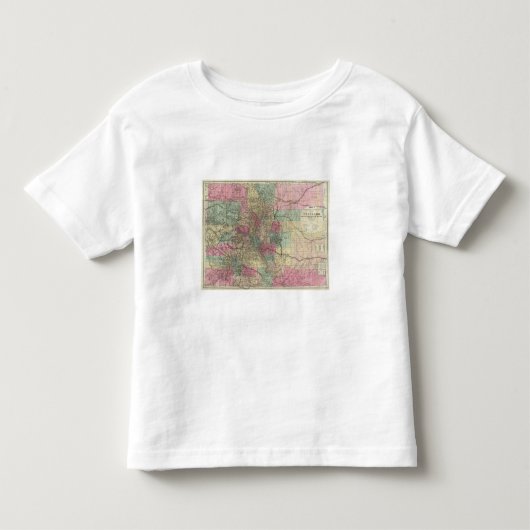 コロラド州の地図 トドラーTシャツ (正面)