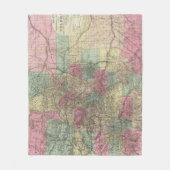 コロラド州の地図 フリースブランケット (正面)