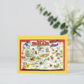 コロラド州の地図 ポストカード (スタンド正面)