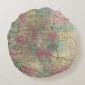 コロラド州の地図 ラウンドクッション (裏面)