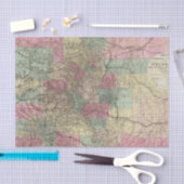 コロラド州の地図 薄葉紙 (クラフト)