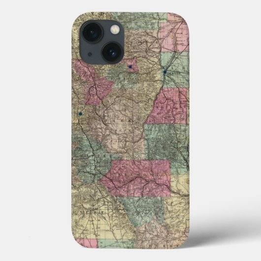 コロラド州の地図 Case-Mate iPhoneケース (裏面)