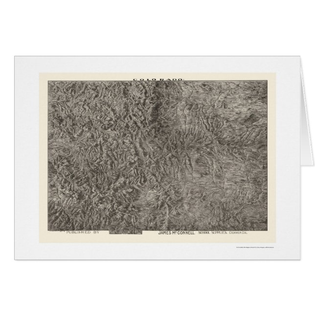 コロラド州の地形図1894年 (正面横)