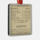 コロラド州の地質および地理的な地図書 メタルオーナメント (右)