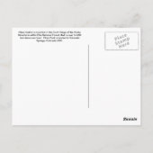 コロラド州の山々 ポストカード (裏面)