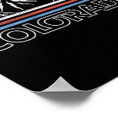 コロラド州の山の州旗Tシャツ ロッキー山脈S ポスター (角)