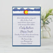 コロラド州の山岳旗カスタム結婚式招待状 招待状 (スタンド正面)