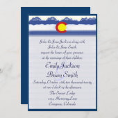 コロラド州の山岳旗カスタム結婚式招待状 招待状 (正面/裏面)