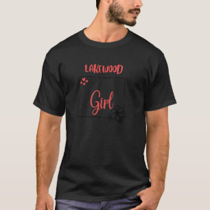 コロラド州の州が大好きフラワーアウトラインLakewood C Tシャツ