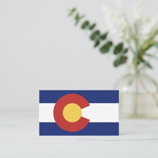 コロラド州の州の旗のカスタムな名刺のテンプレート 名刺 (スタンド正面)