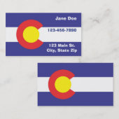 コロラド州の州の旗の名刺 名刺 (正面/裏面)