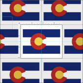 コロラド州の州の旗パターン生地DIYの織物 ファブリック (タイル)