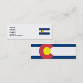 コロラド州の州の旗 スキニー名刺 (正面/裏面)