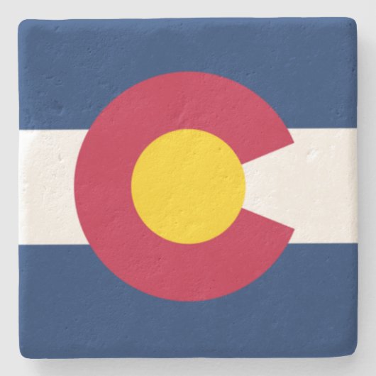 コロラド州の州の旗 ストーンコースター (正面)