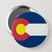 コロラド州の州の旗 缶バッジ (正面&裏面)