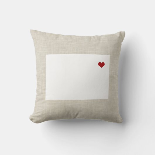 コロラド州の州の枕フェイクなリネンパーソナライズ クッション (正面)